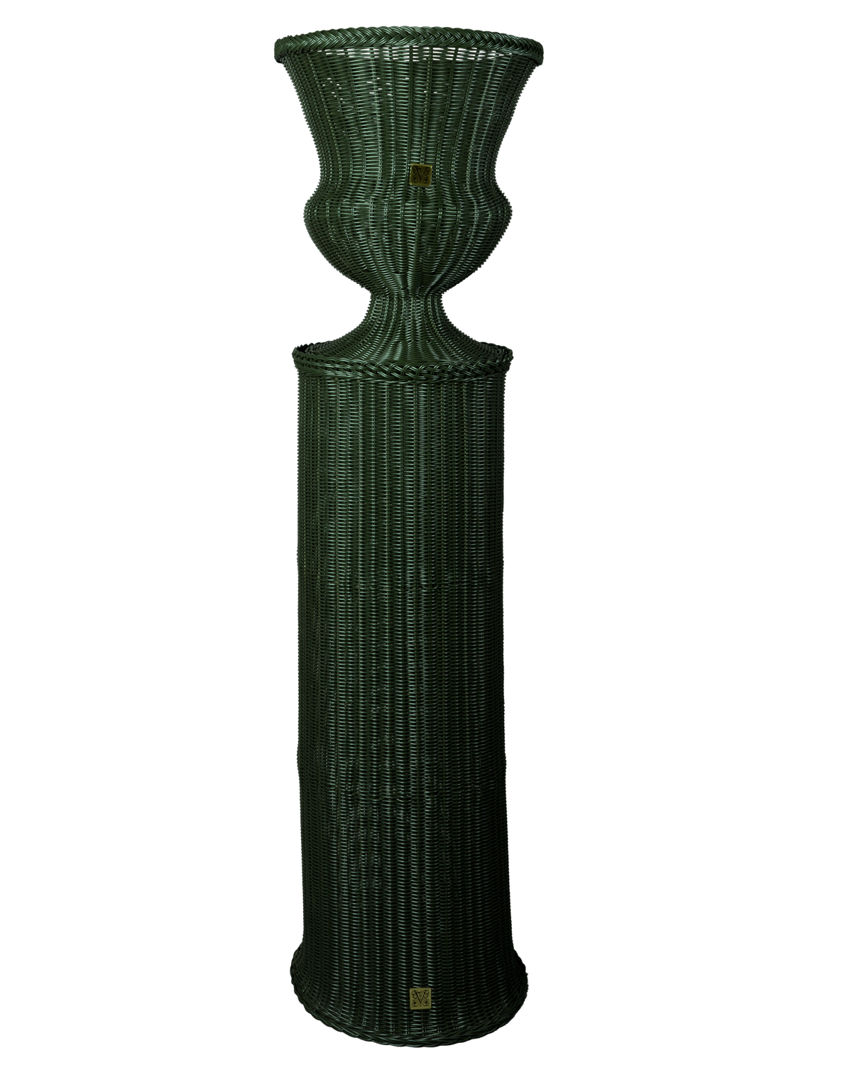 MEDICI Vase on Pedestal, Moos Green