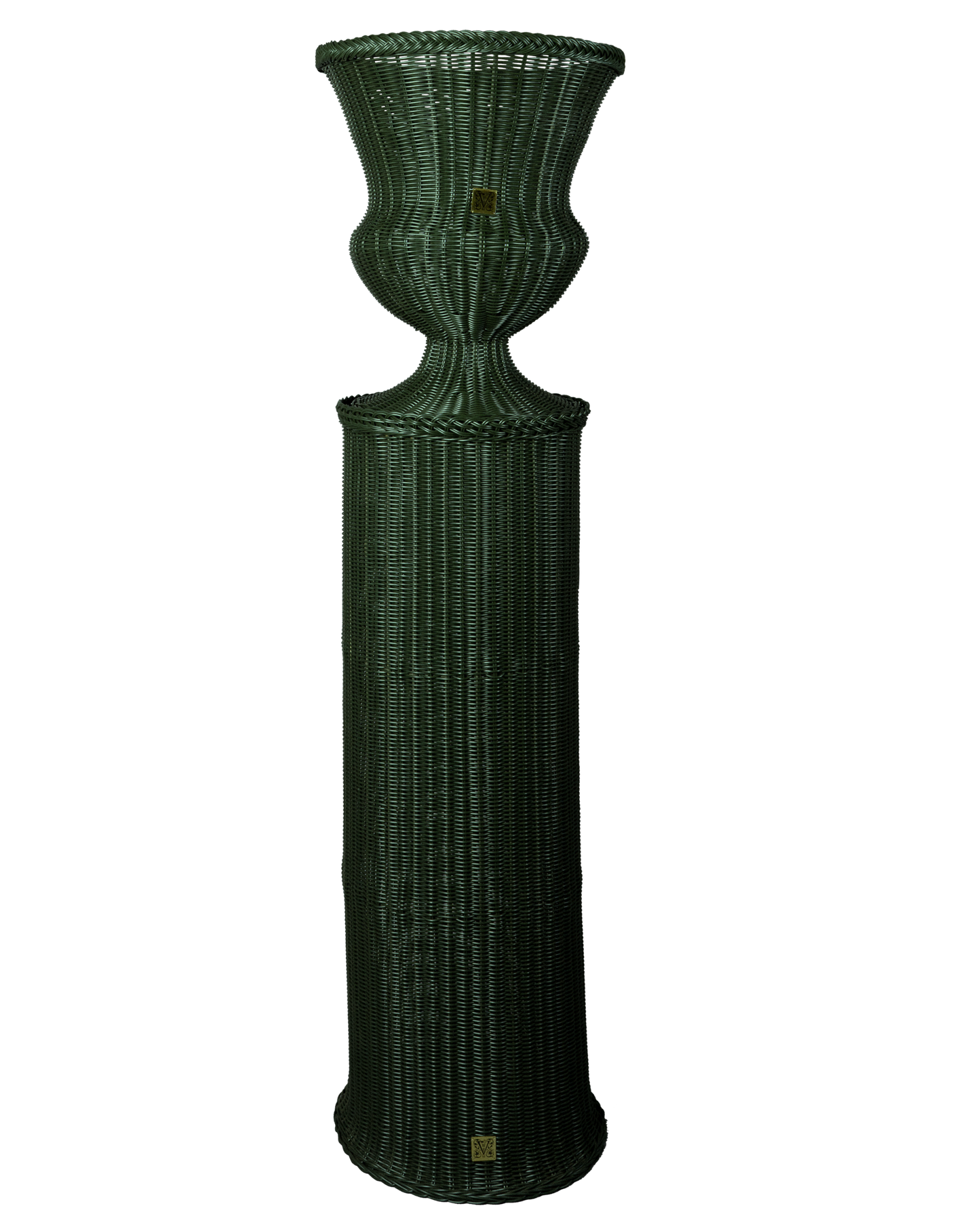 MEDICI Vase on Pedestal, Moos Green