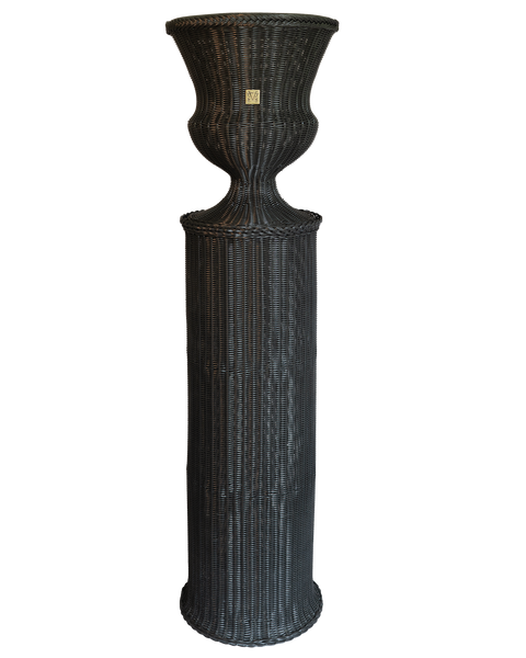 MEDICI Vase on Pedestal, Black