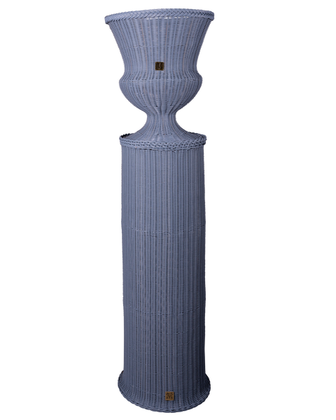 MEDICI Vase on Pedestal, Dove Blue