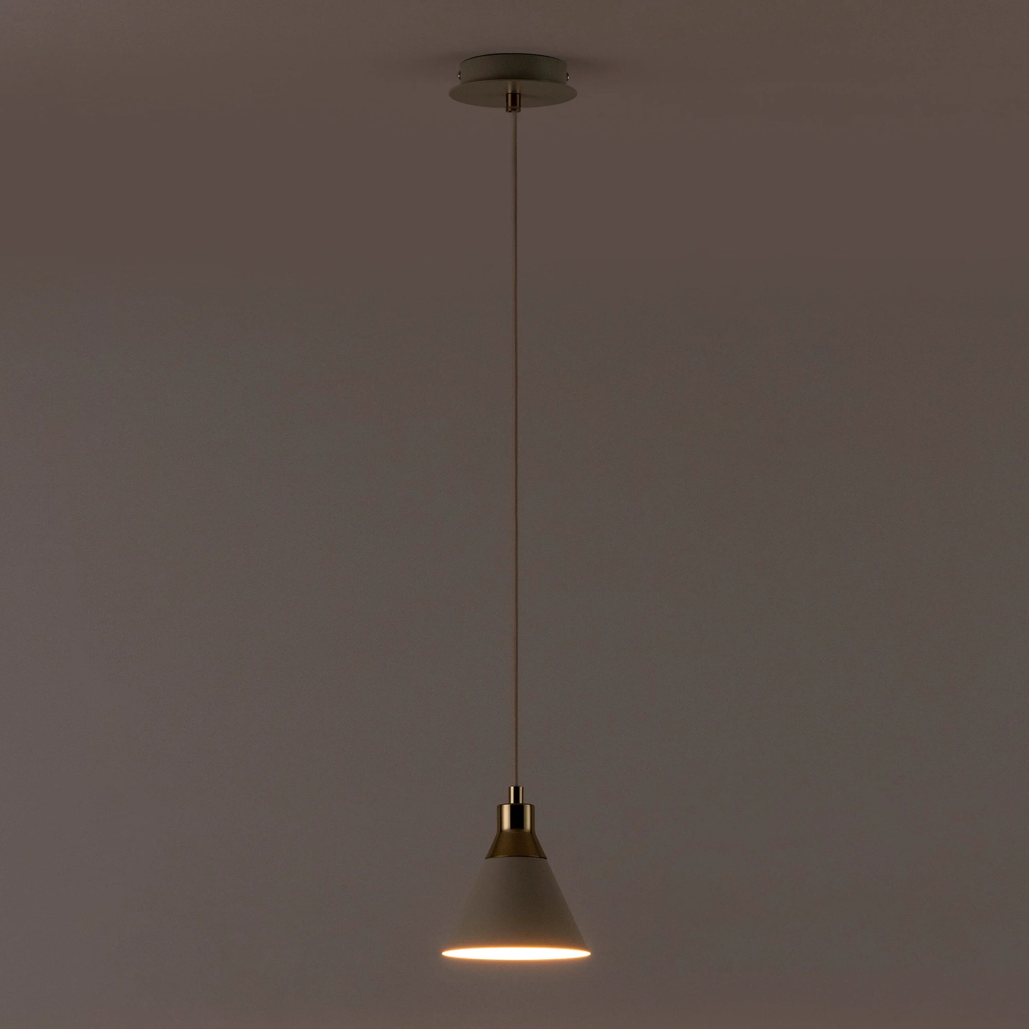 Sand cone pendant ceiling light