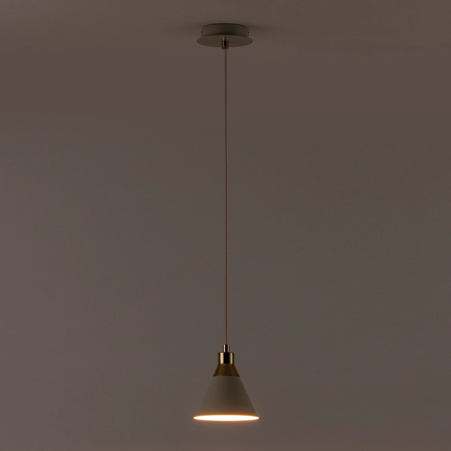 Sand cone pendant ceiling light