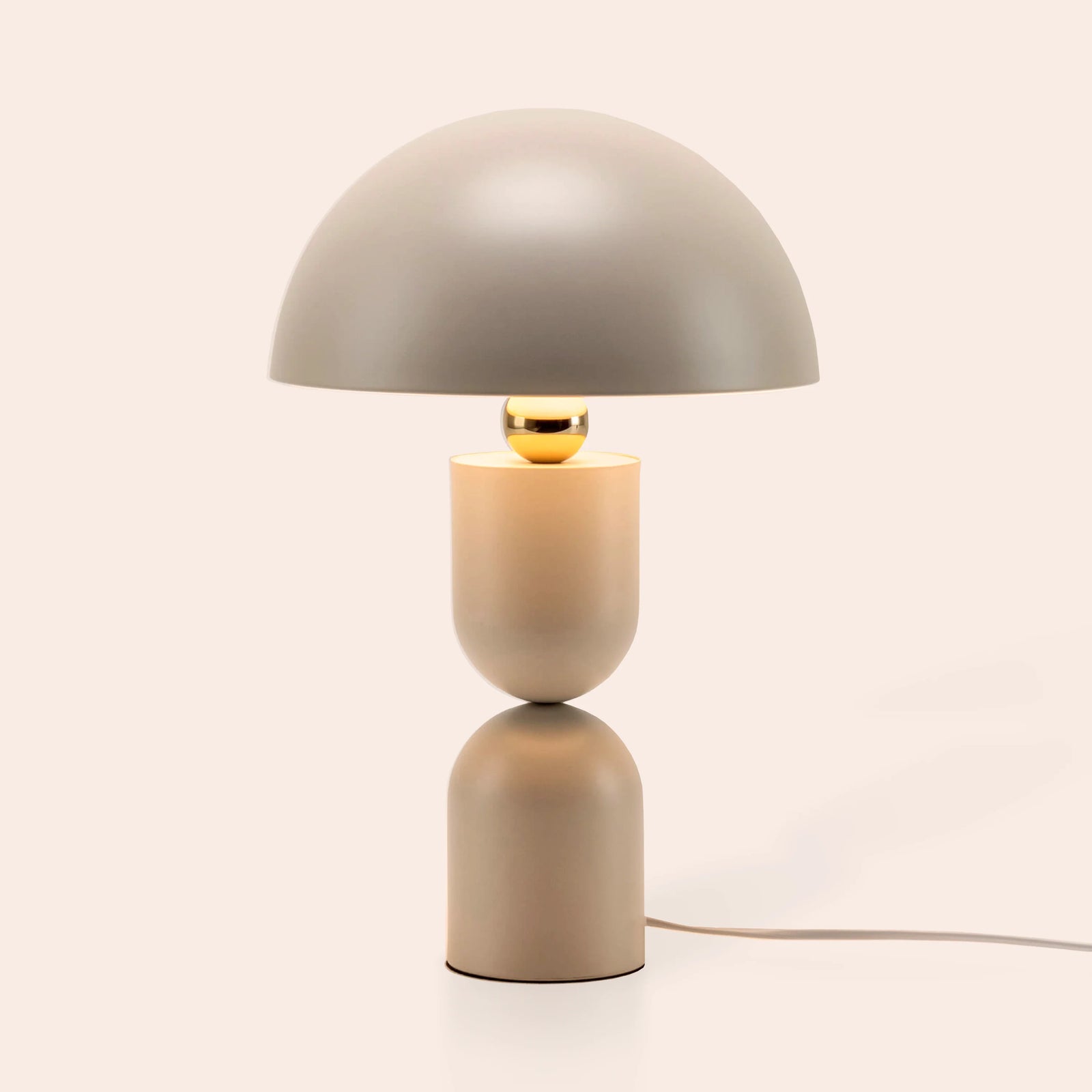 Sand mushroom dome table lamp