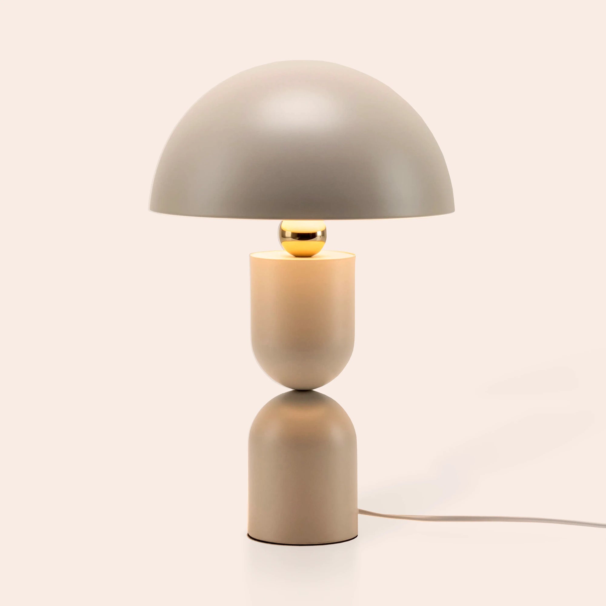 Sand mushroom dome table lamp