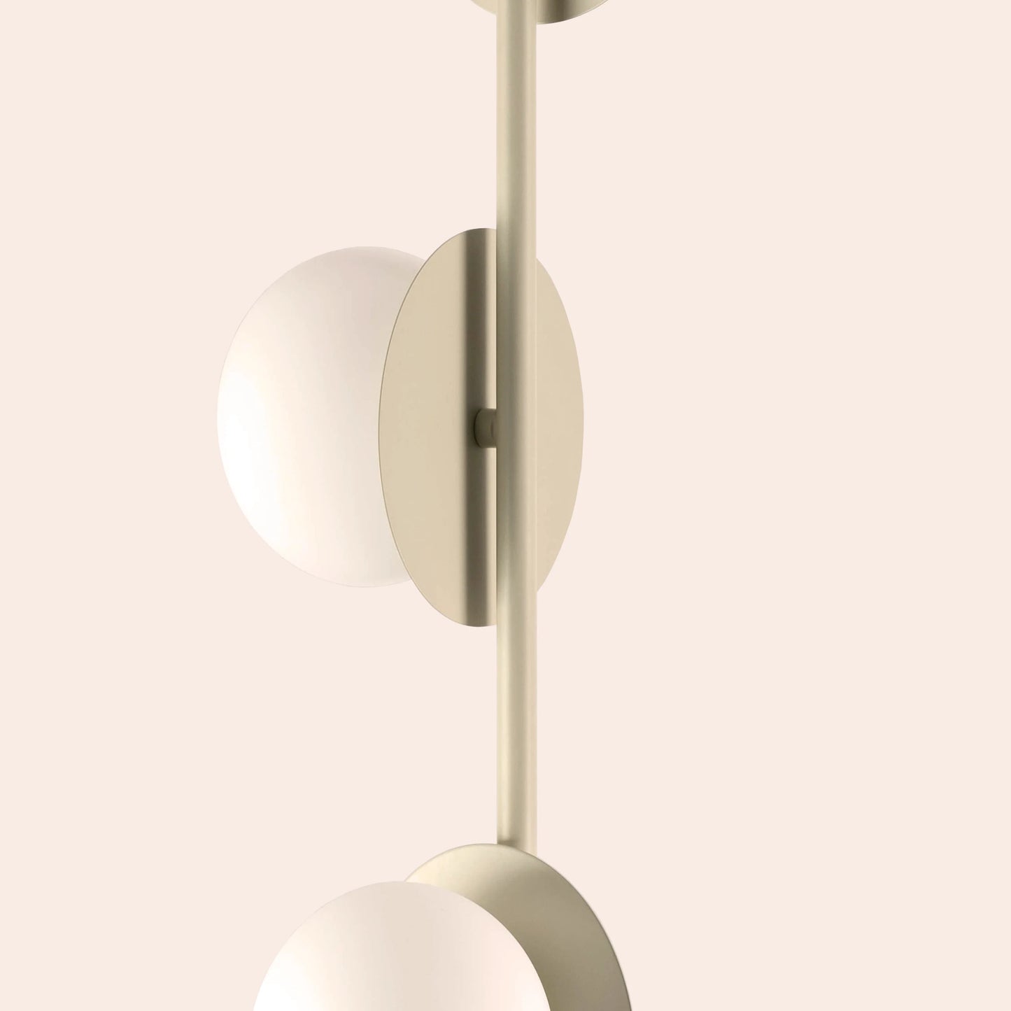Sand opal disk floor lamp