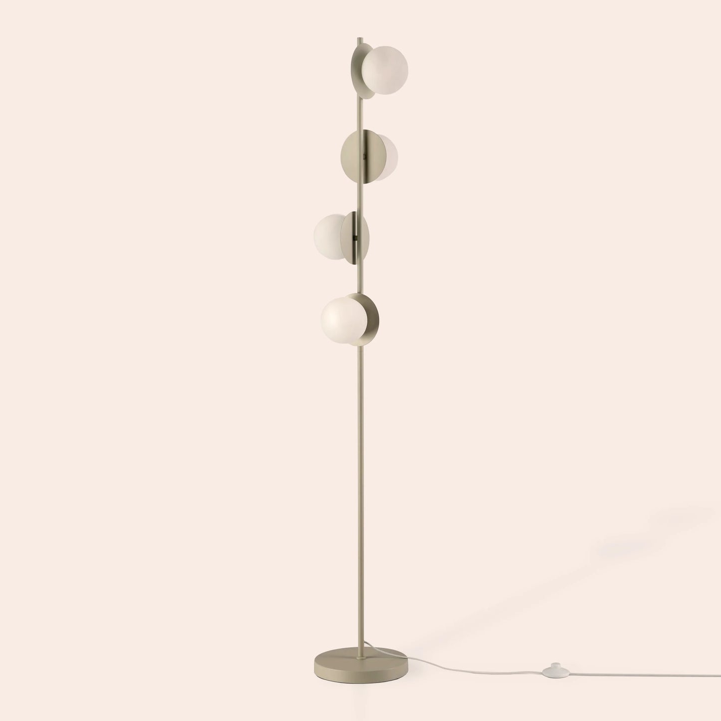 Sand opal disk floor lamp