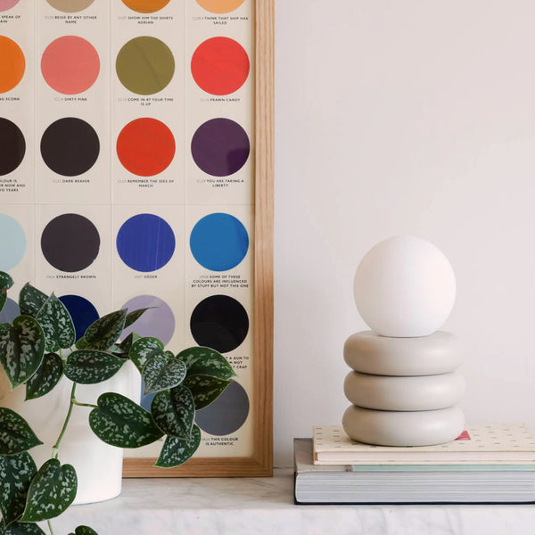 Sand cordless table lamp