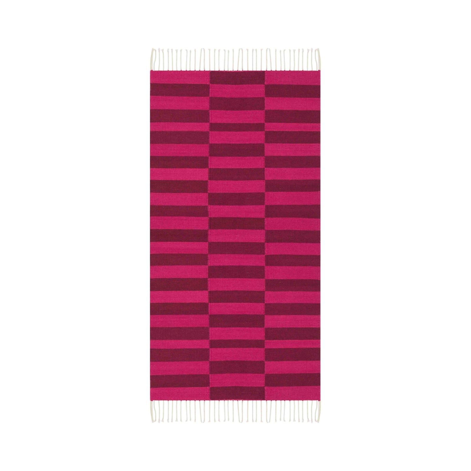Fresh Natural Dye Handwoven Rug | Pink