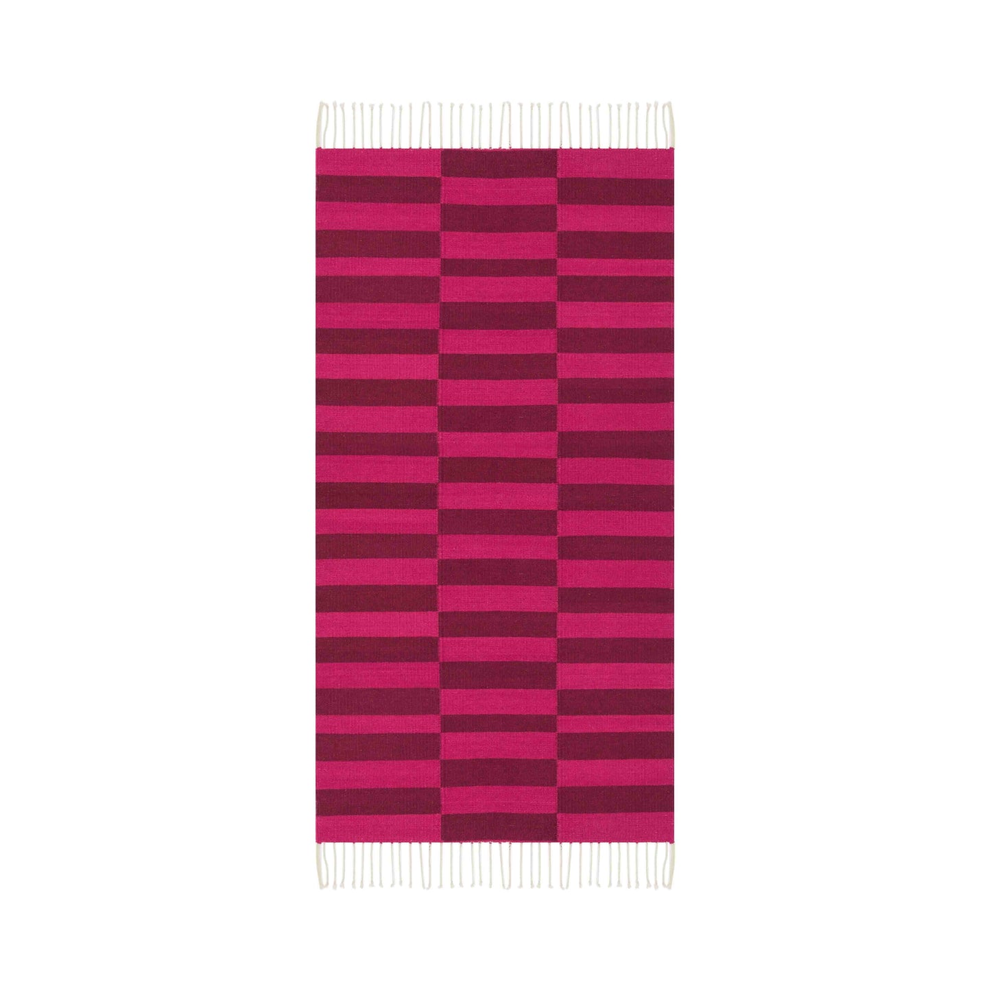 Fresh Natural Dye Handwoven Rug | Pink