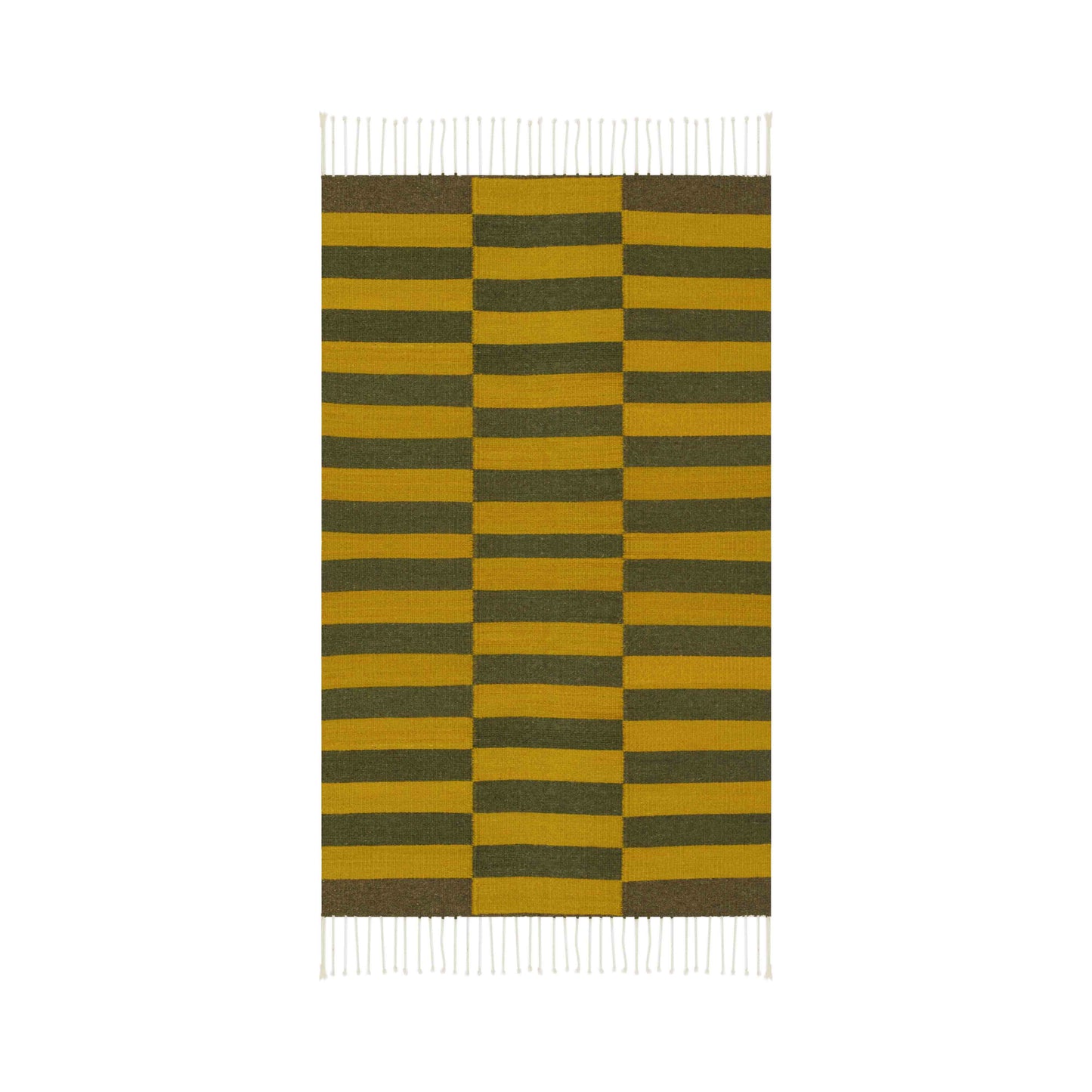 Fresh Natural Dye Handwoven Rug | Greens