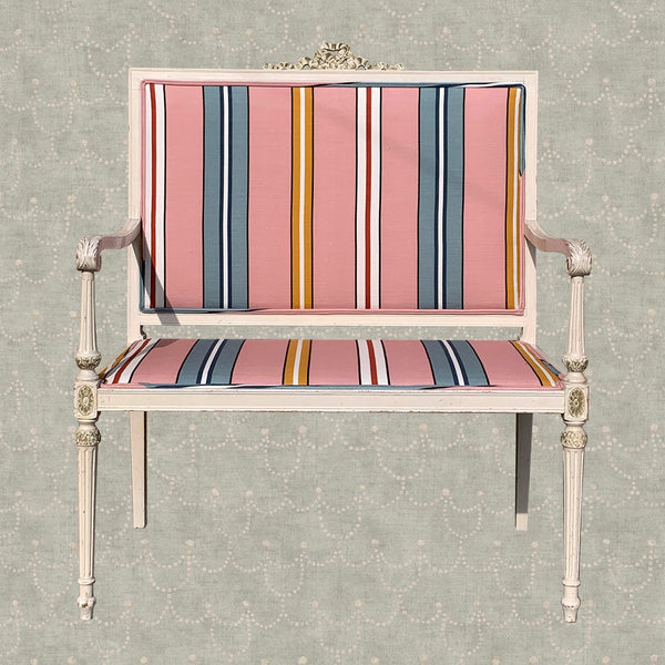 DAISY – Antique French Settee Neo-Classical style with Ottoline Fabric