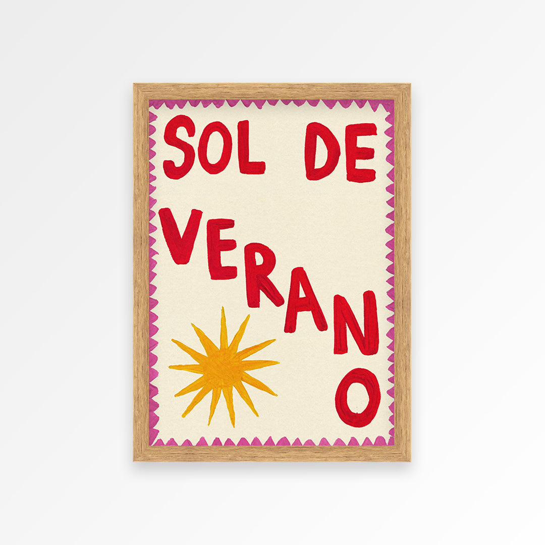 Sol De Verano Hand Painted Print