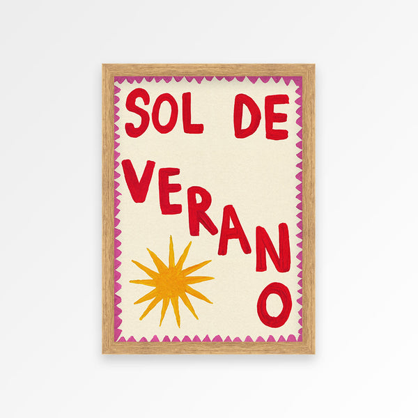 Sol De Verano Hand Painted Print