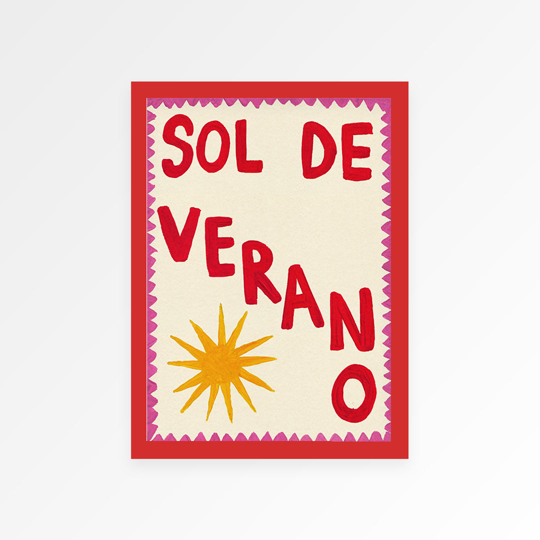 Sol De Verano Hand Painted Print