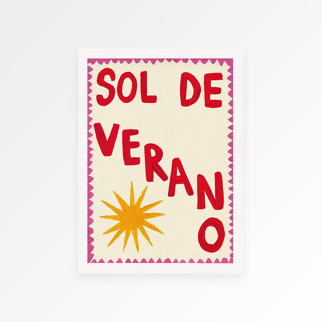 Sol De Verano Hand Painted Print