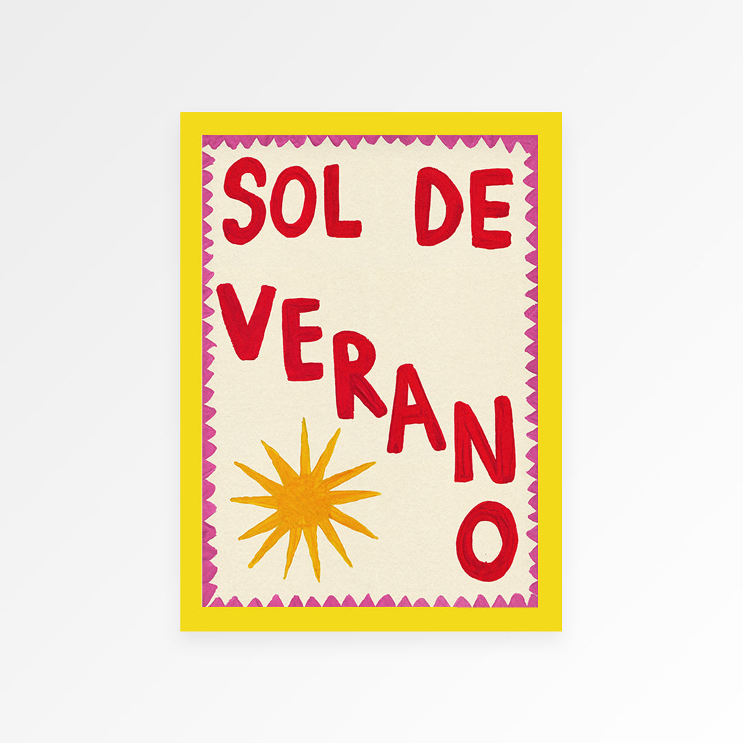 Sol De Verano Hand Painted Print