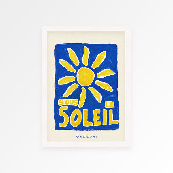 Sous Le Soleil Hand Painted Print
