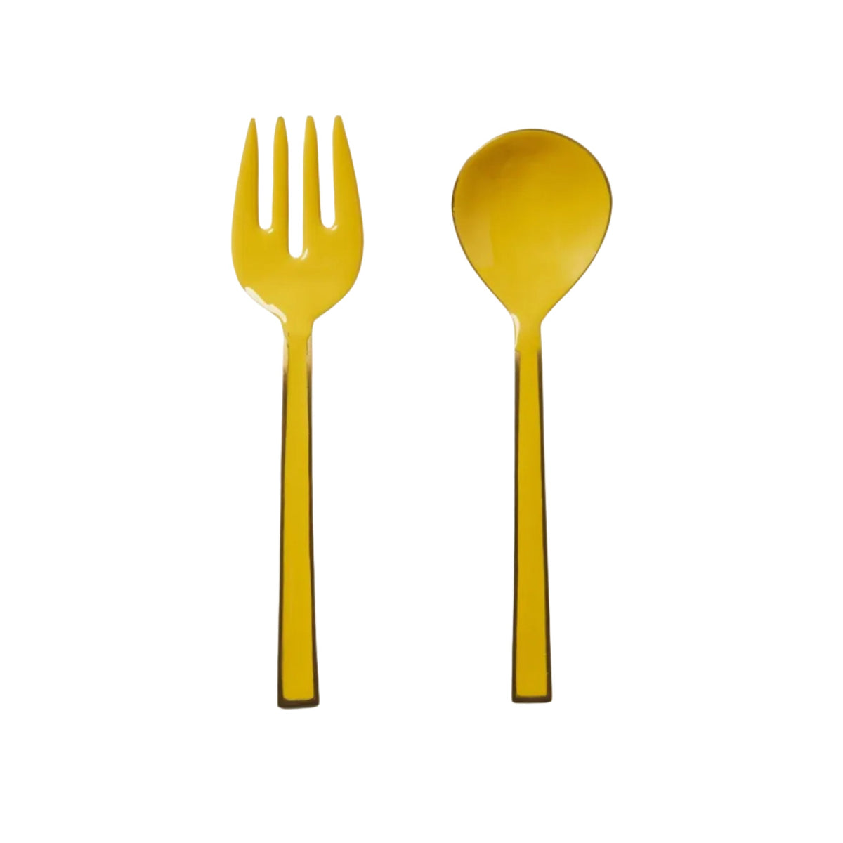 Sunny Enamel Salad Servers