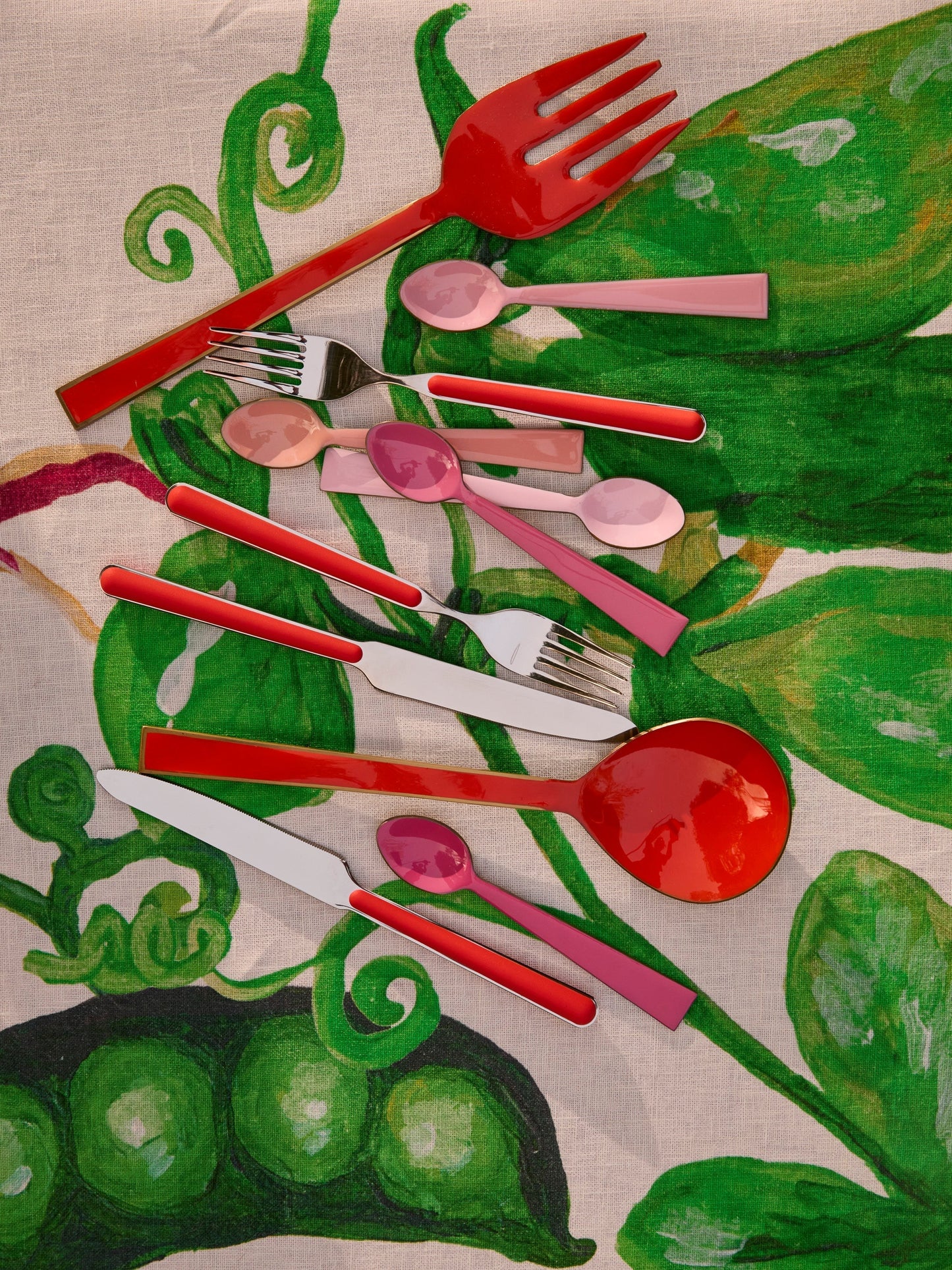 Rose Enamel Teaspoon Set
