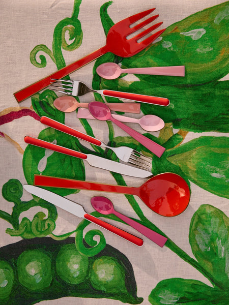 Rose Enamel Teaspoon Set