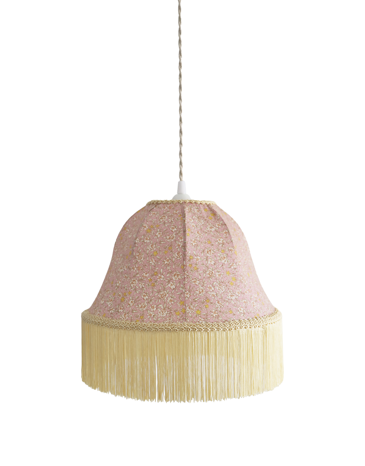 Vintage Bell-Shaped Pendant Light Printed with Fringes