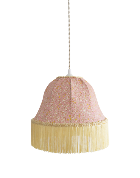 Vintage Bell-Shaped Pendant Light Printed with Fringes