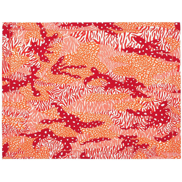 Orange Big Cat Camo Placemats - Set of 2