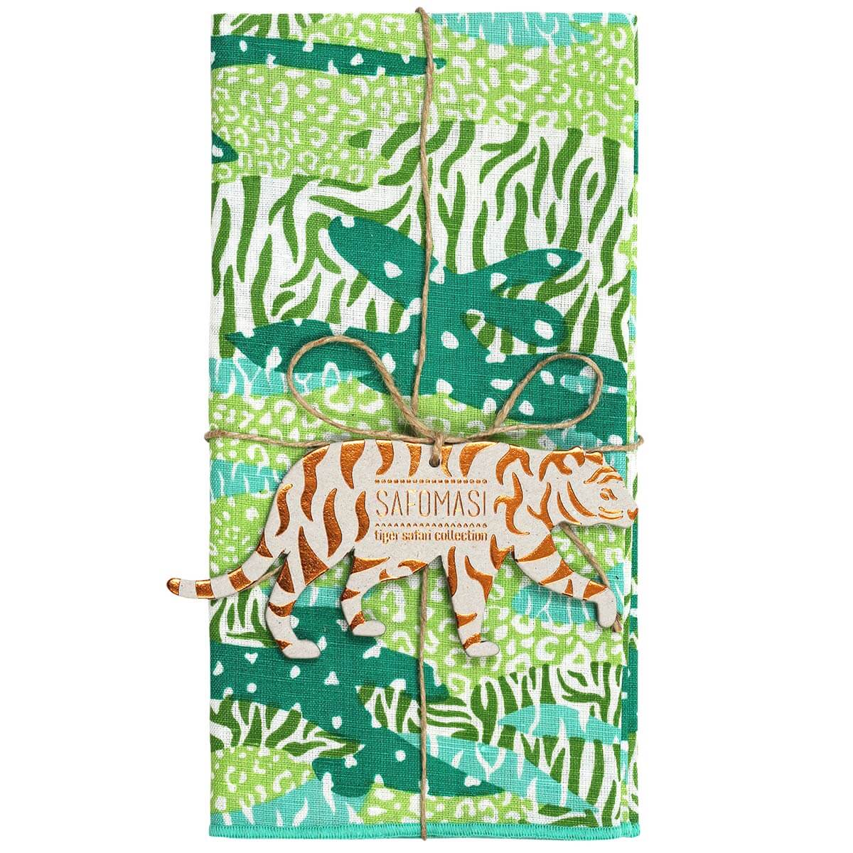Green Big Cat Camo Napkins - Set of 2