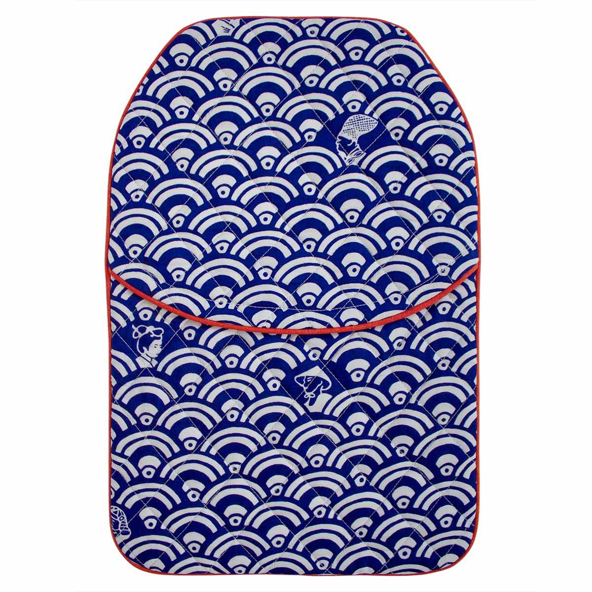 Blue Festive Waves Hot Water Bottle Cover