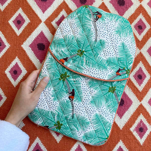 Coconut Palm Pickers Hot Water Bottle Cover