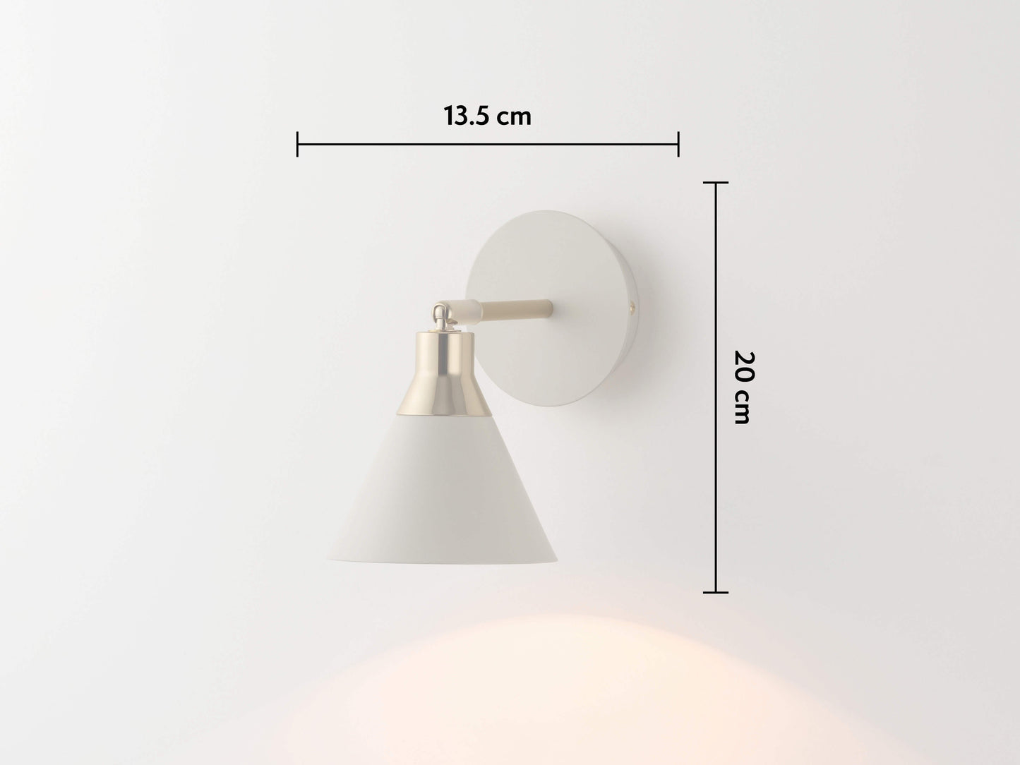 Sand cone wall light