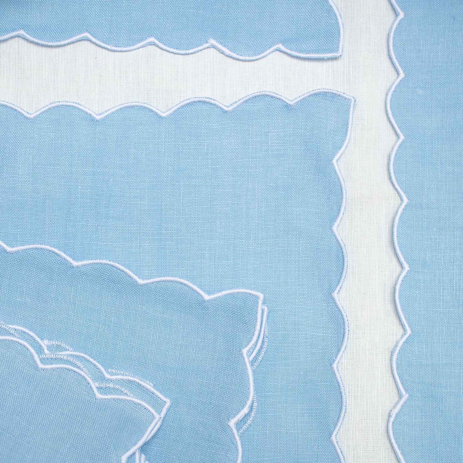 Blue Scallop Napkin - Set of 4