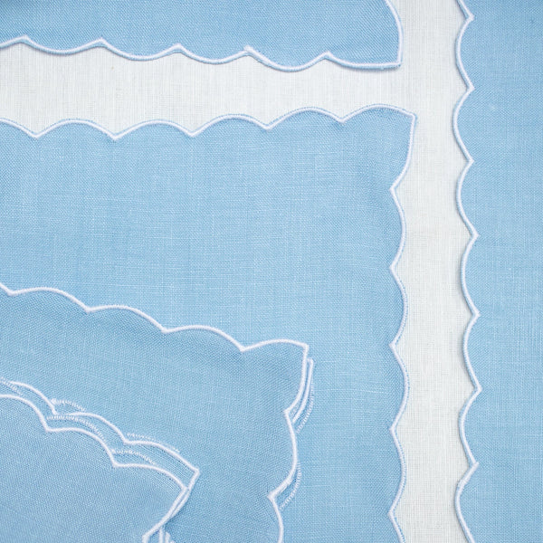 Blue Scallop Napkin - Set of 4