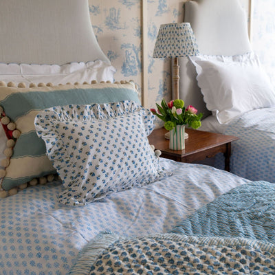 Baby Blue Disty Floral Pillowcase