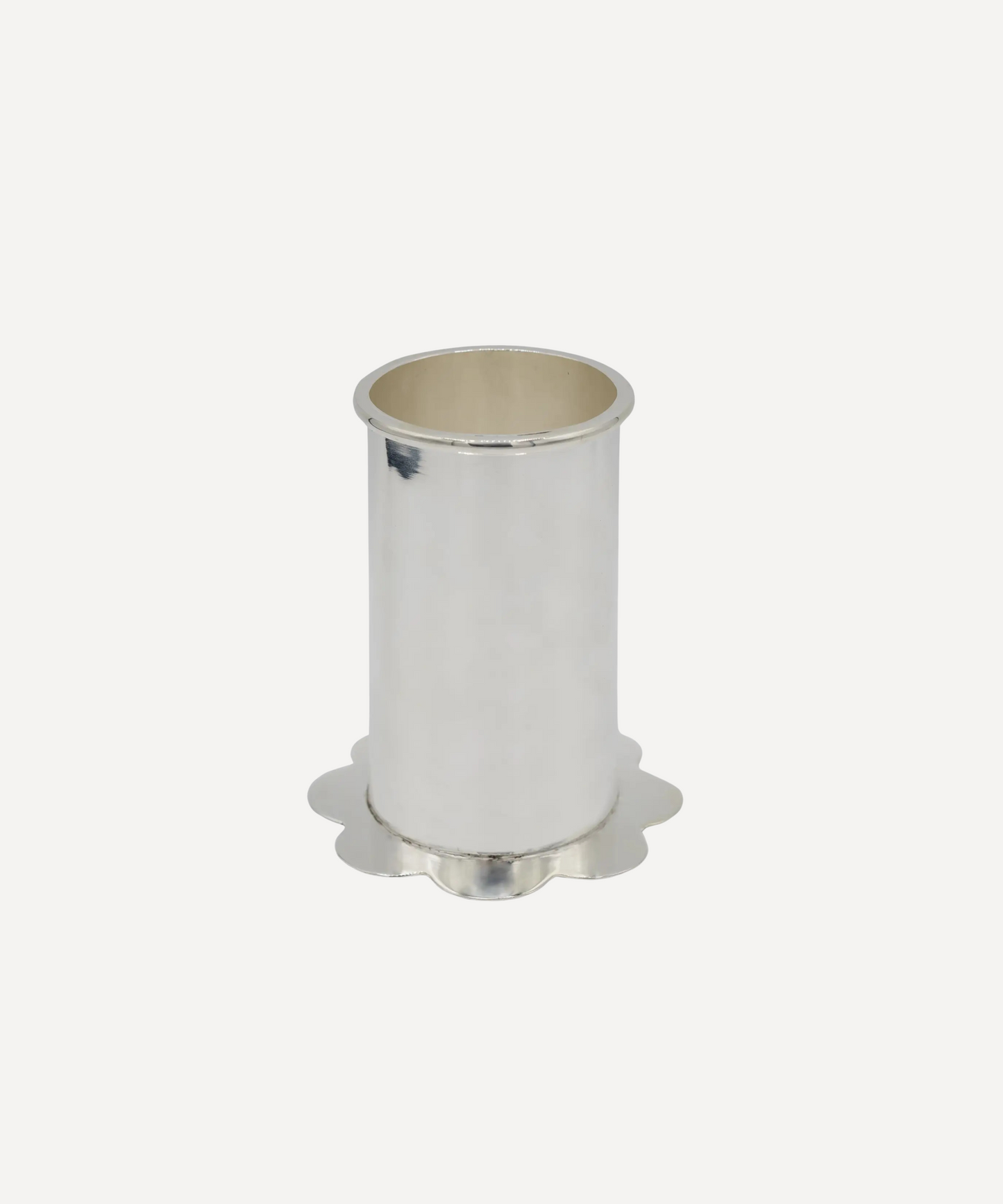 Scallop Silver Plate Finish Bud Vase