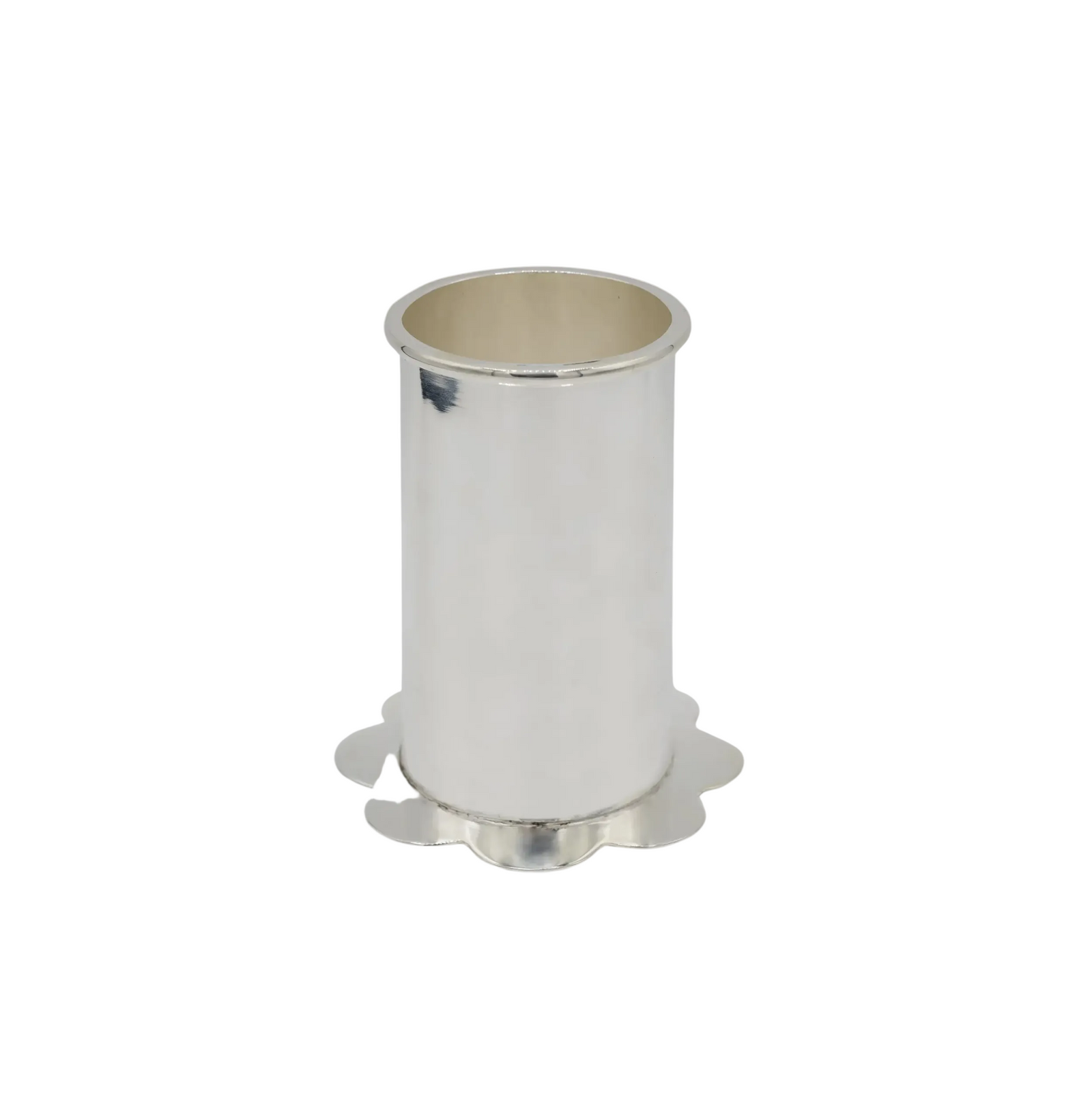 Scallop Silver Plate Finish Bud Vase