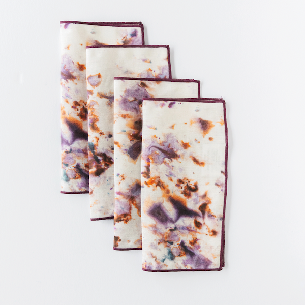 Rose Marble Cocktail Napkin Set