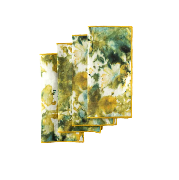 Green Marble Cocktail Napkin Set