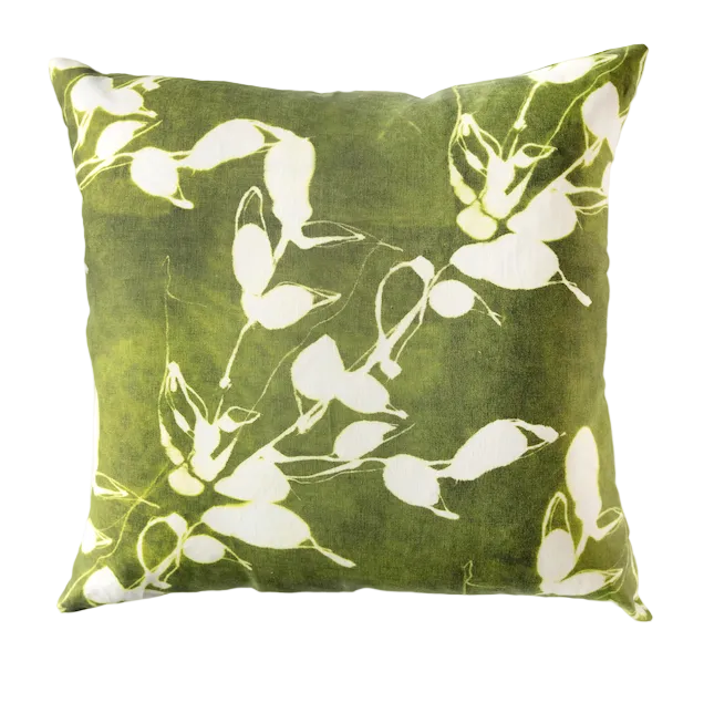 Porto Print in Olive Pillow