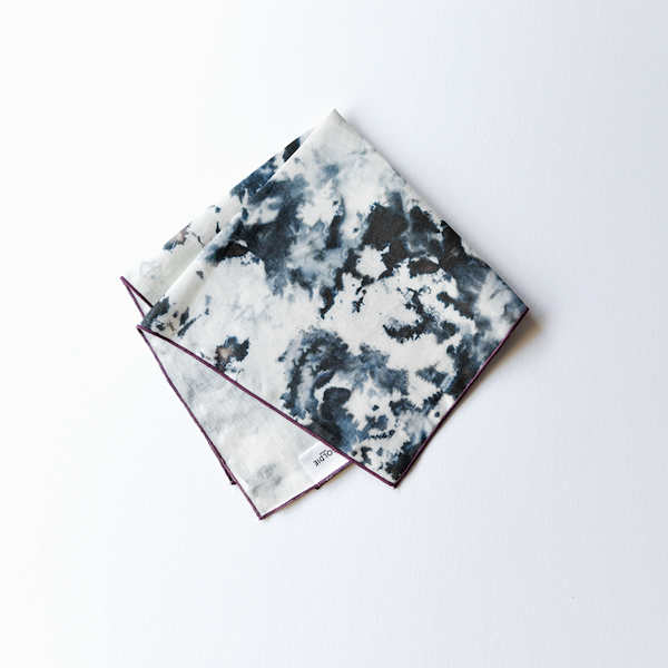 Grey Marble linen dinner napkin styled on dinner table - Goldie Home
