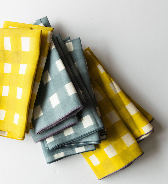Yellow Cross-Hatch Napkin