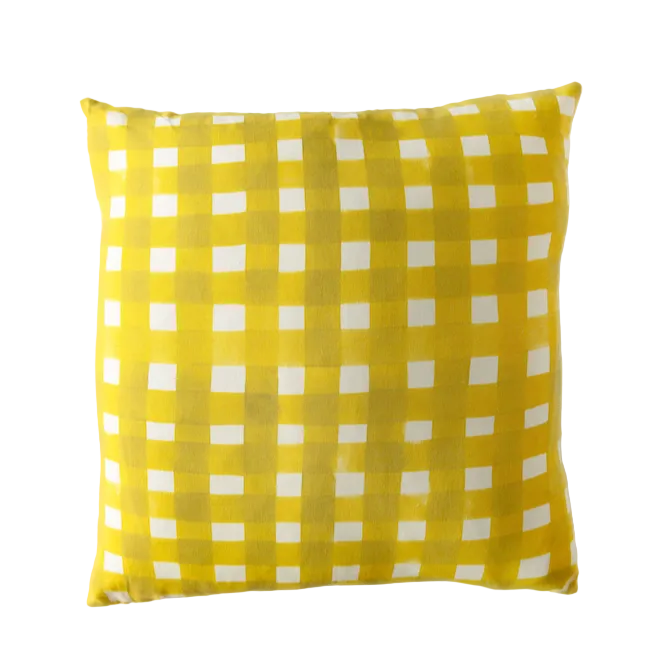 Yellow Cross-Hatch Pillow