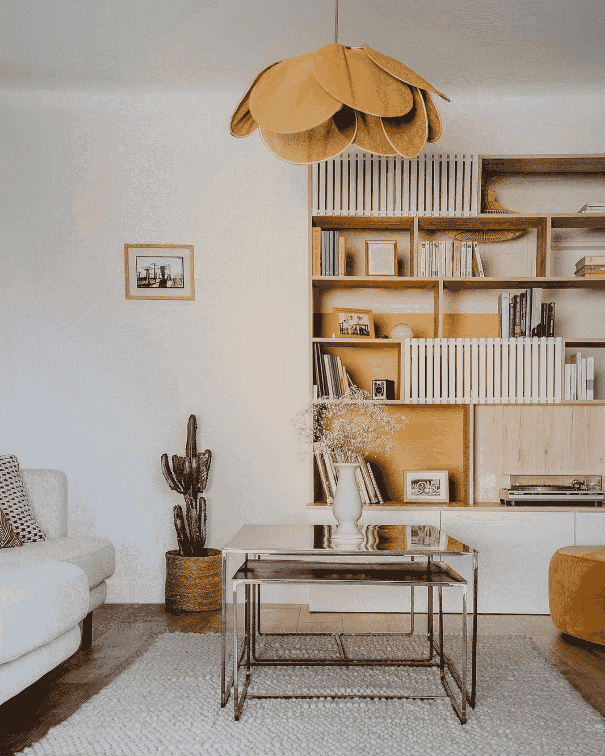 The Original Pendant Petal Light - Medium cumin