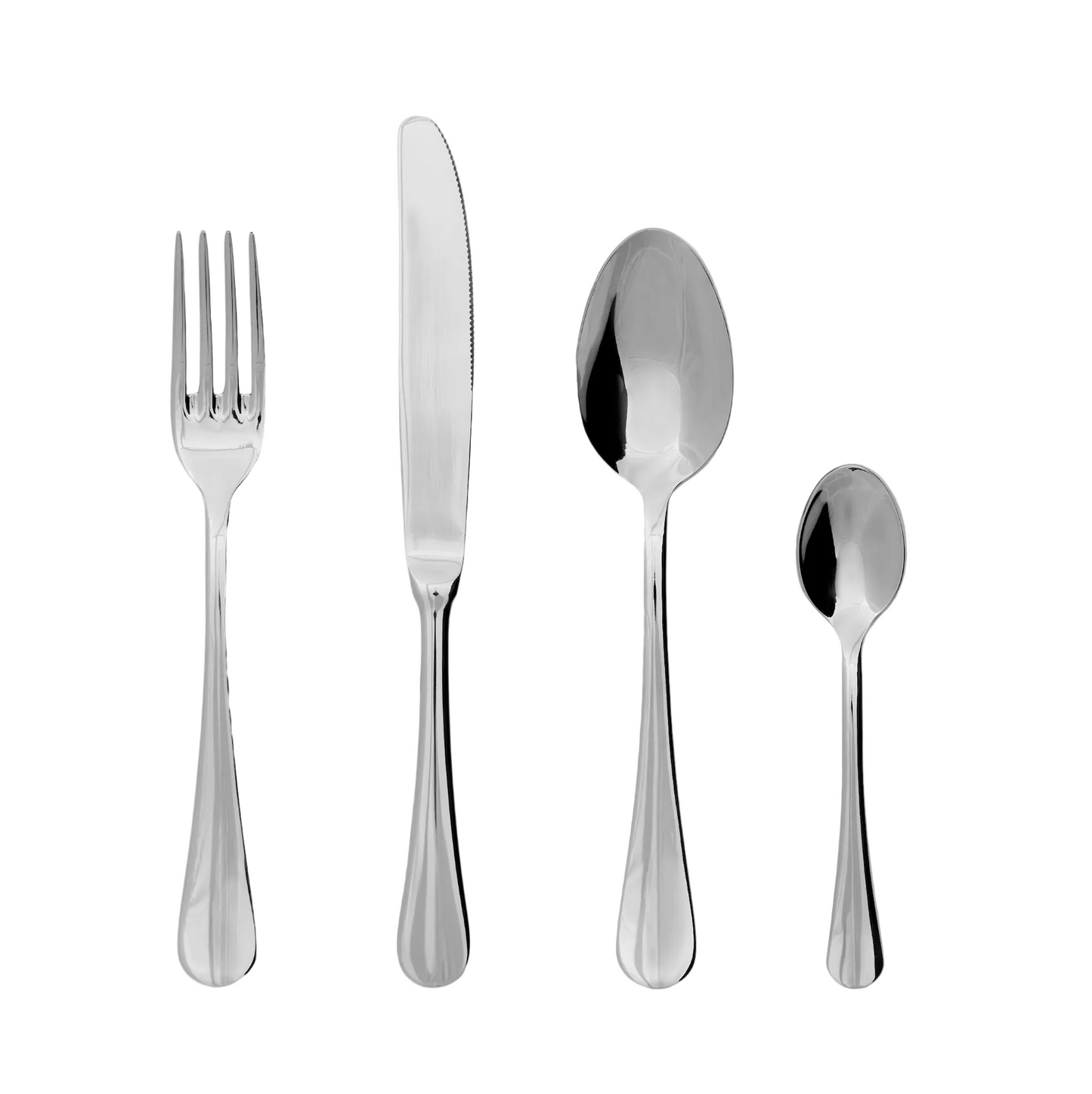Milano Cutlery Set 16pc, Silver Stainless Steel Polished