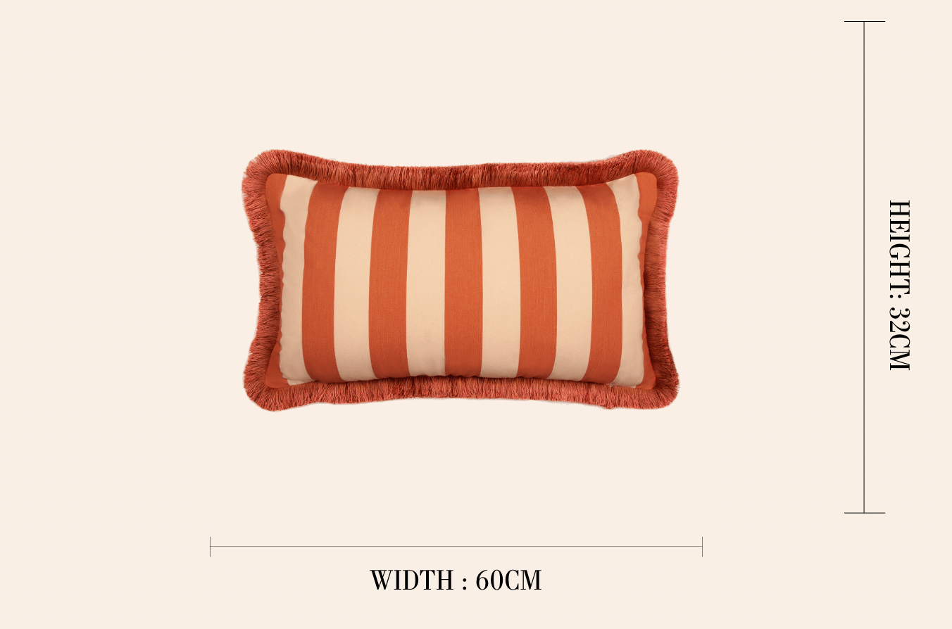 Sonia Stripe Cushion, Ginger