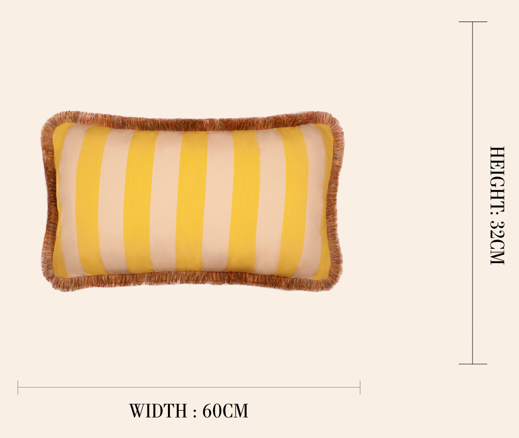 Sonia Stripe Cushion, Citron