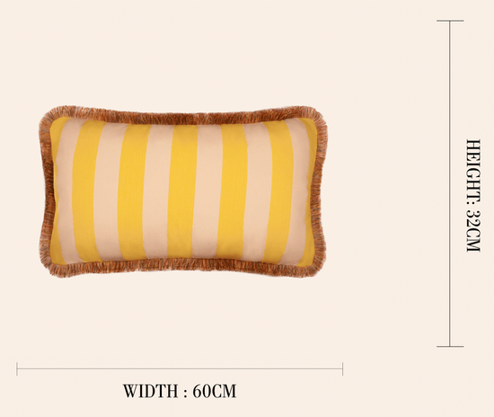 Sonia Stripe Cushion, Citron