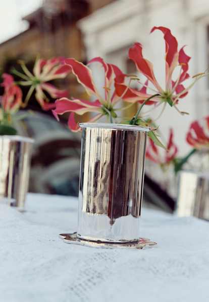 Scallop Silver Plate Finish Bud Vase
