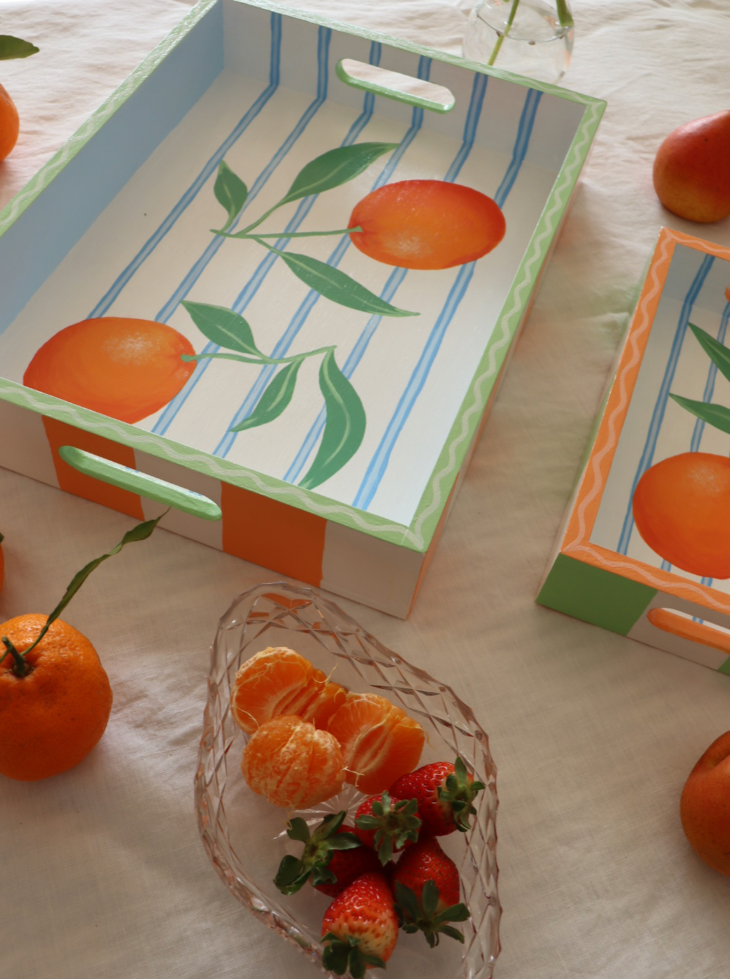 Orange Trays (Set of 2)