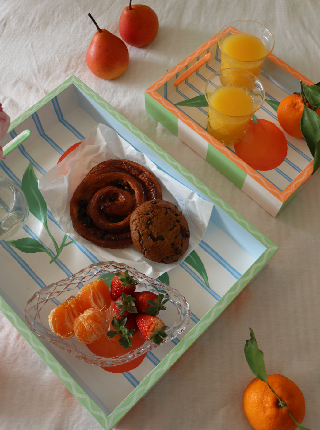 Orange Trays (Set of 2)